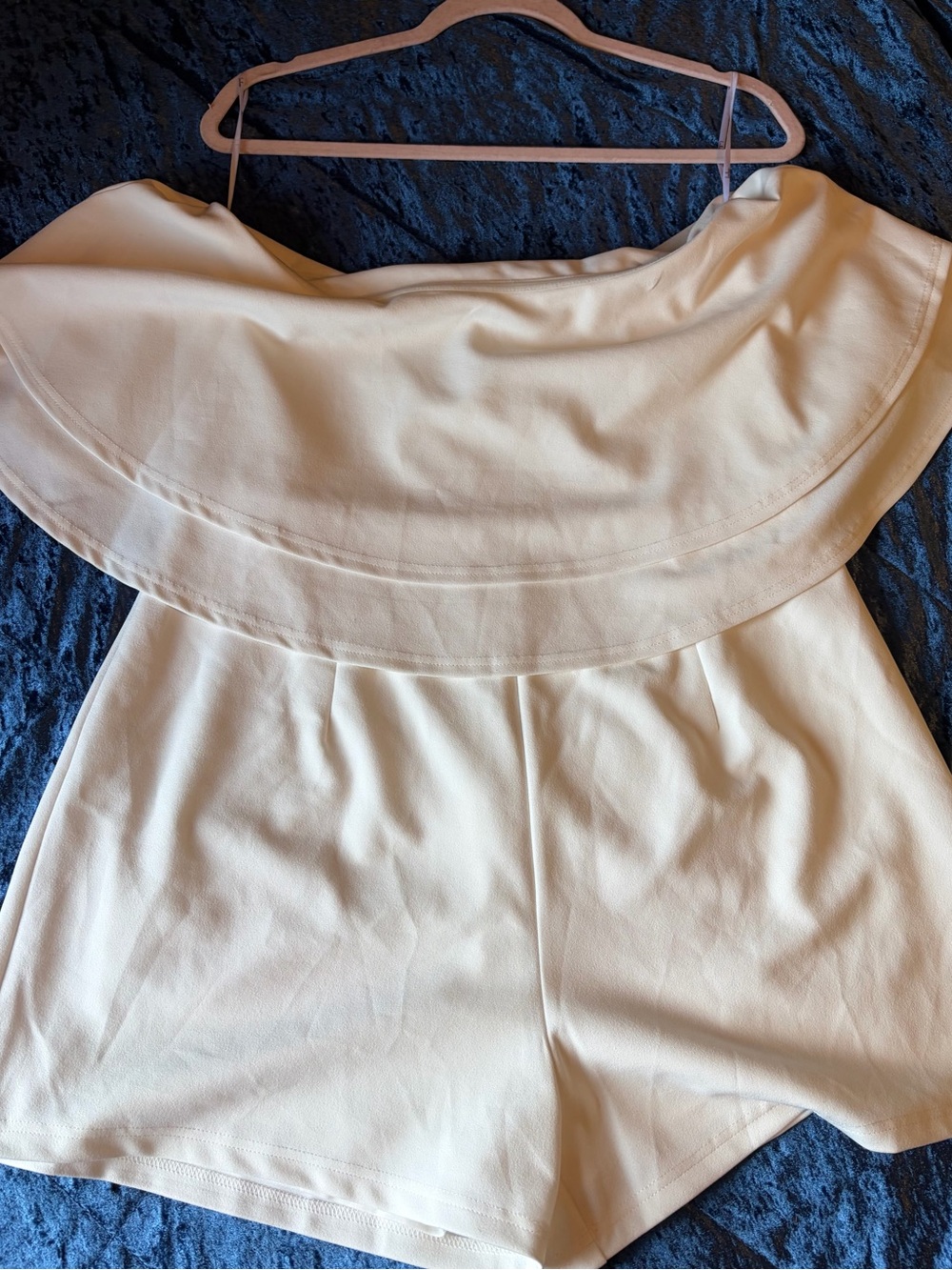 Lulu's White Strapless Ruffle Romper - Picture 2 of 6